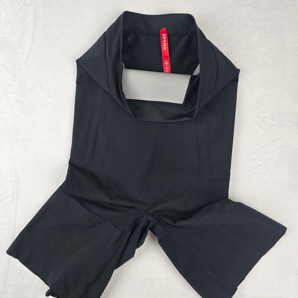 Spanx Shapewear Bodysuit Thigh Slimming High Waist Black Women's‎ Size S